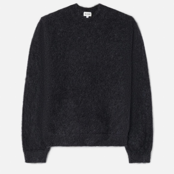 RE/DONE CLASSIC CREW SWEATER IN MINERAL BLACK Size S - NWT - Picture 1 of 4